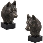 Husky de sibérie, husky de sibérie - statuette de chien, buste sur socle en pierre, sculpture, trophée ... Husky de sibérie, husky de sibérie - statuette de chien, buste sur socle en pierre, sculpture, trophée ...