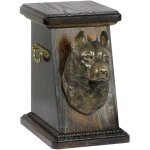 Husky de sibrie, husky de sibrie - une urne pour les cendres de chien, une urne lgante avec une statuette, ...