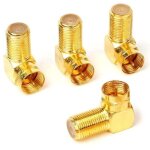 Hyber&cara connecteur � angle 90 degr�s adaptateurs coud�s f m�le vers f femelle pour c�ble d'antenne ...