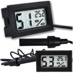 Hygrom�tre, thermom�tre, sonde � humidit� pour terrarium avec �cran lcd