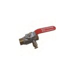 Ibp b�nninger - vanne � sph�re pn25 passage int�gral acs poign�e rouge m / m 3 / 4' (20 / 27) � purge ...