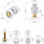 Roulettes de douche roue pour porte de douche roulettes coulissantes rouleaux de porte de douche laiton ...