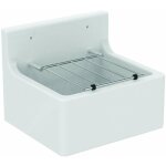 Porcher - poste d'eau 46 x 38 cm avec grille porte seau, blanc (s593901)