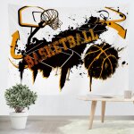 Tenture murale basket - ball cr�atif cool 150x200cm diy personnalisable