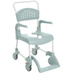 Identit - chaise de douche  roulettes clean - vert lagon - 49 cm - 4 freins