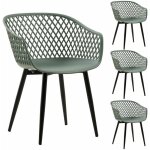 Idimex - lot de 4 chaises madeira style scandinave - vert de gris Idimex - lot de 4 chaises madeira style scandinave - vert de gris