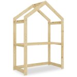 Idimex - bureau cabane enfant rglable lia montessori en bois massif - coloris naturel