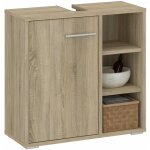 Idimex - meuble sous lavabo nistos avec 1 porte et 3 tagres couleur chne sonoma