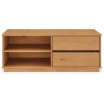 Idimex - meuble tv maite l 110 cm 2 tiroirs en bois massif - coloris chne