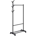 Penderie mobile aurigo avec portemanteau, en métal laqué noir Penderie mobile aurigo avec portemanteau, en métal laqué noir