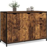 Idmarket - buffet bas 110 cm dayton avec placards et tiroirs design industriel