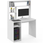 Idmarket - bureau avec �tag�res de rangement dan blanc