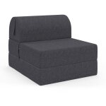 Idmarket - chauffeuse paloma en tissu gris anthracite