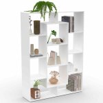 Idmarket - etagre bibliothque colette avec 11 compartiments blanc h. 143 cm