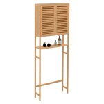 Idmarket - meuble �tag�re dessus wc placard bambou bea