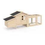 Idmarket - poulailler sur pilotis avec enclos et pondoir en bois, capacit jusqu' 2 poules