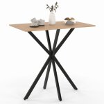 Idmarket - table haute de bar rectangulaire alix pied araigne bois et noir 100 cm