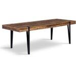 Idmarket - table  manger extensible rectangle austria 8 - 12 personnes bois pied pingle noir 200 - ...