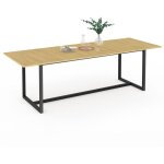 Idmarket - table  manger extensible rectangle detroit 8 - 12 personnes design industriel 200 - 250 cm ...