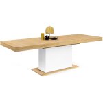 Idmarket - table � manger extensible rectangle eden 8 - 12 personnes bois et blanc 200 - 250 cm