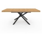 Idmarket - table � manger extensible rectangle ines 6 - 10 personnes bois et noir 160 - 200 cm