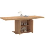 Idmarket - table à manger extensible rectangle juliette 6 - 10 personnes pied central lattes tasseau ... Idmarket - table à manger extensible rectangle juliette 6 - 10 personnes pied central lattes tasseau ...