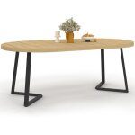 Idmarket - table � manger extensible ronde selma 4 - 10 personnes bois et noir 110 - 200 cm