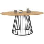 Idmarket - table à manger extensible ronde yuna 4 - 8 pers plateau bois et pied filaire en métal 110 ... Idmarket - table à manger extensible ronde yuna 4 - 8 pers plateau bois et pied filaire en métal 110 ...