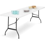 Idmarket - table pliante d'appoint portable 180 cm pour camping ou rception