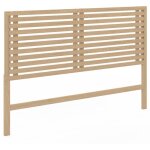 Idmarket - t�te de lit sur pied en lattes ava 160 cm fa�on bois clair