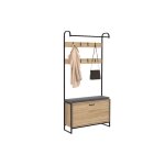 Vestiaire d'entre luis avec banc et meuble  chaussures 1 porte design industriel