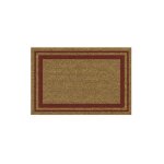 Tapis coco naturel bordures rouge 40x60cm - idmat Tapis coco naturel bordures rouge 40x60cm - idmat