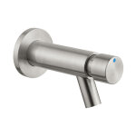 Idral - s�rie inox robinetterie murale de lavabo temporis�e avec commande par bouton - poussoir
