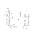 Idral - support pour wc suspendu pour plaque de pltre 4 points de fixation easy series 15107 - cg mtal ...