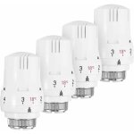Lot de 4 ttes thermostatiques - robinet thermostatique radiateur - tte thermostatique radiateur - valve ...