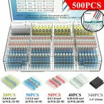 Ikodm - 500pcs cosses electriques souder gaine thermortractable