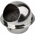 Ikodm - a�rateur rond en acier inoxydable avec grille - sortie d'�vacuation mural pour ventilation, 100mm ...