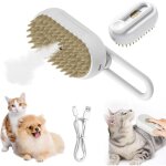 Ikodm - brosse  vapeur pour chat, brosse de massage nettoyante pour toilettage pour chat 3 en 1, brosse ...