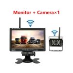 Ikodm - camera de recul sans fil pour vehicule moniteur lcd de 7 pouces pour camion, bus, rv, remorque, ...