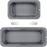 Passoire d'évier extensible - matériau pp alimentaire - trous de drainage efficaces - porte - séchage ... Passoire d'évier extensible - matériau pp alimentaire - trous de drainage efficaces - porte - séchage ...