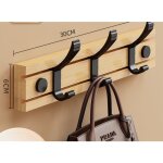 Ikodm - pat�re - cintre simple - couleur naturelle 3 crochets porte manteau