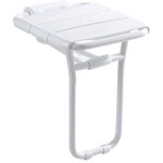 Ikodm - si�ge de douche relevable - aluminium �poxy - blanc