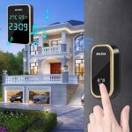 Sonnette sans fil exterieur etanche avec 1 r�cepteurs, port�e de 150 - 200m, ip65 etanche carillon, 38m�lodies ...