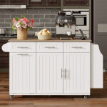 �lot de cuisine sur roulettes, coin repas extensible �lot de cuisine avec plan de travail et compartiment ...