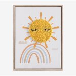 Sklum - tableau dcoratif 30x40 cm avec texture textile jamie kids multicolore soft