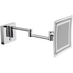 Inda - miroir mural grossissant 3x carr� avec lumi�re variable