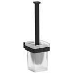 Inda - porte - balai mural lea mat / noir satin�, balai de toilette