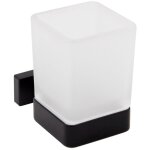 Inda - porte - verre mural lea noir mat / verre