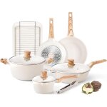 Induction batterie de cuisine, antiadh�sive granit sets de po�les et casseroles avec couvercles, po�le ...