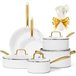 Induction set de casseroles et po�les avec couvercles, c�ramique antiadh�sif batterie de cuisine, set ...